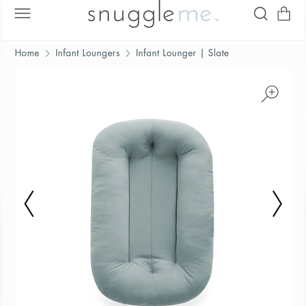 Snuggle Me Organic Infant Lounger Slate